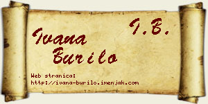 Ivana Burilo vizit kartica
